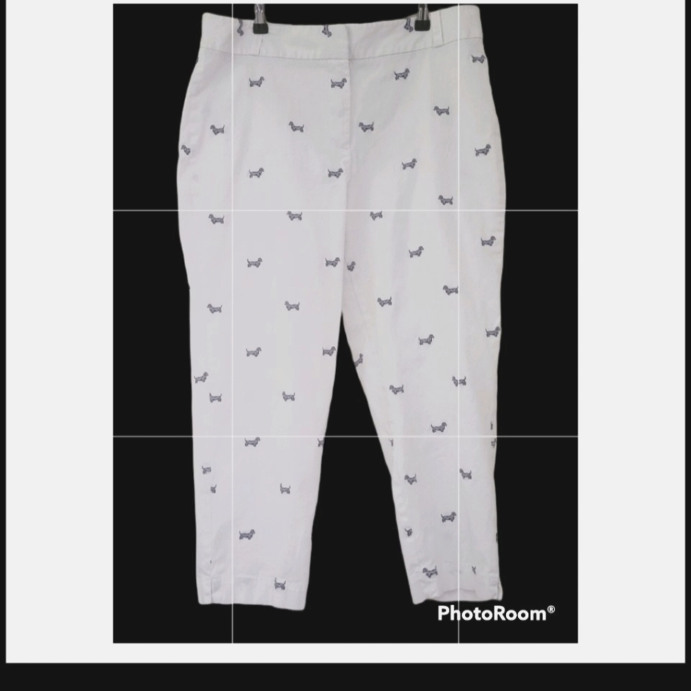 Talbots: Dachshund Print Pants.. Sz. 14.. Adorable!